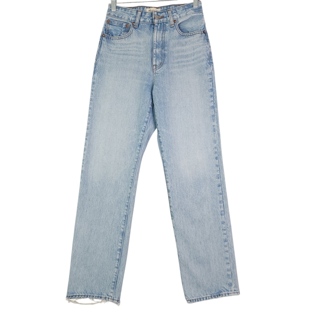 Madewell Curvy '90s Straight Jean Jeans Mercer Wash NM283 Blue Light Sz 24 - Picture 2 of 9